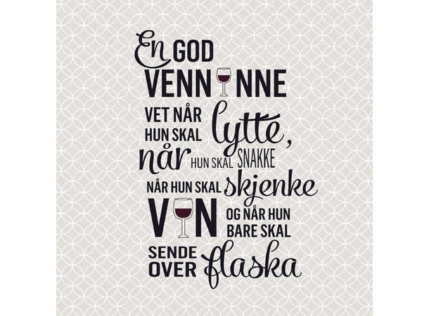 Serviett lunch en god venninne