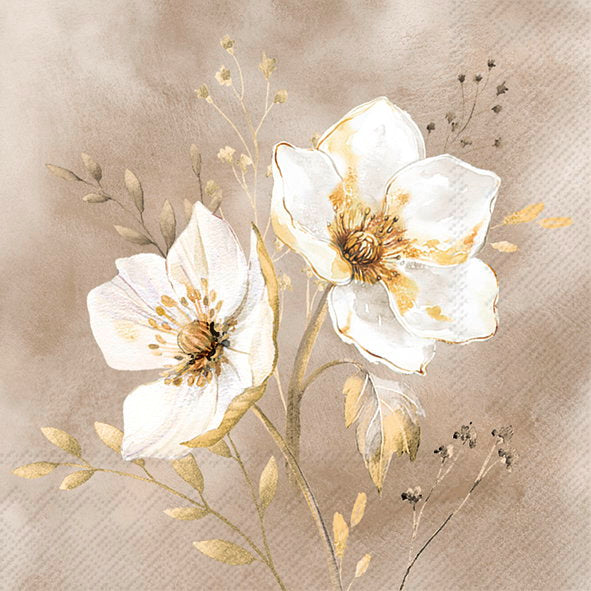 Serviett Kaffe Golden Gala cream