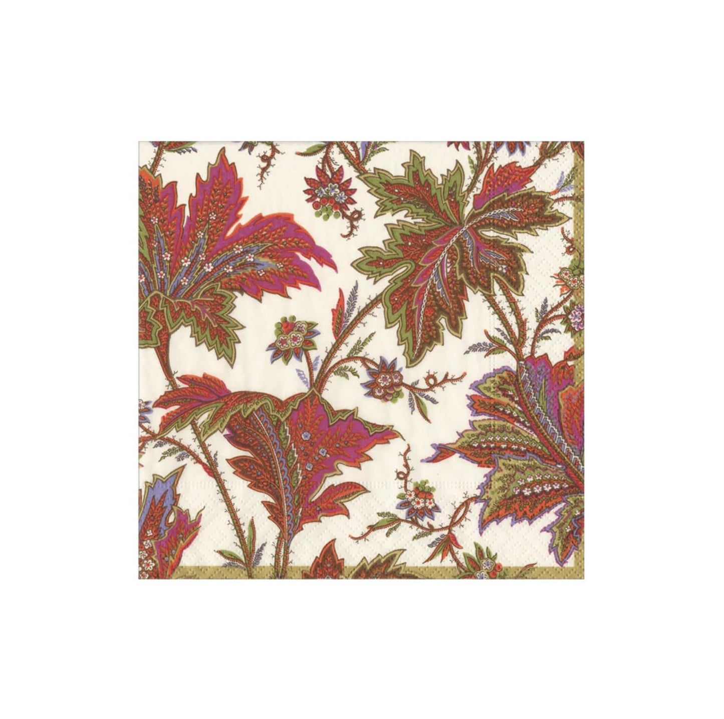 Serviett kaffe Paisley leaves ivory