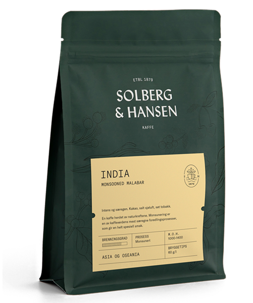 Monsooned Malabar India kaffe hele bønner 250 gram