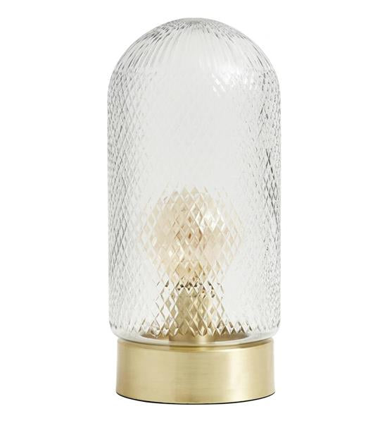 Dome bordlampe m/glasskuppel