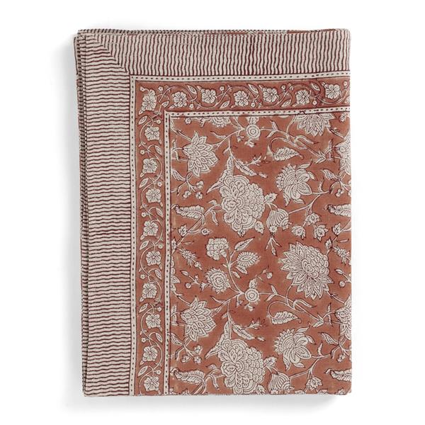 Tablecloth Indian Rose Terracotta 170x270 cm