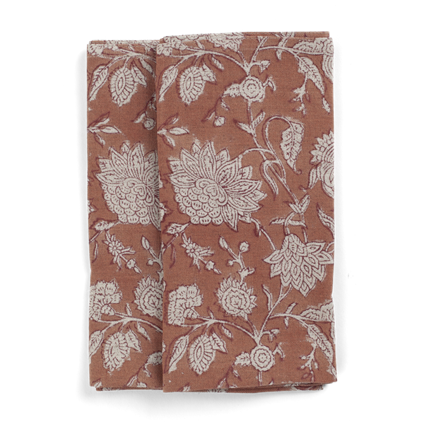 Napkin Indian Rose Terracotta Set of 2