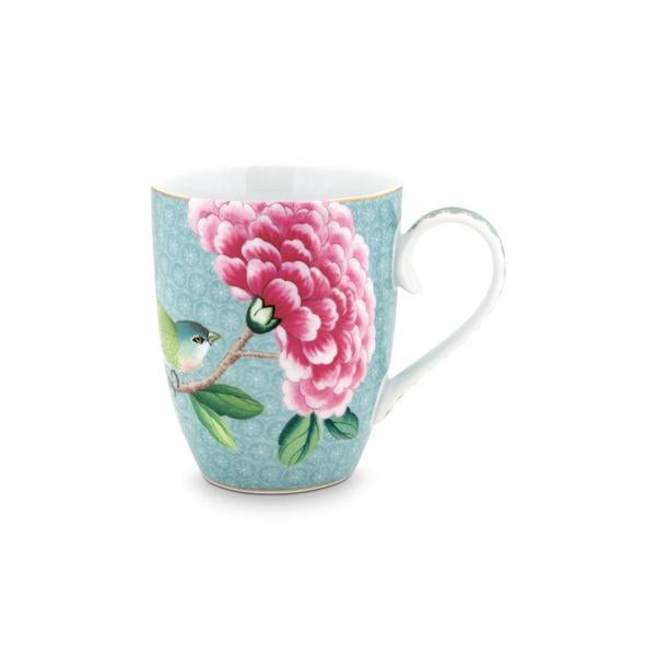 Blushing Birds blue stort krus 350 ml