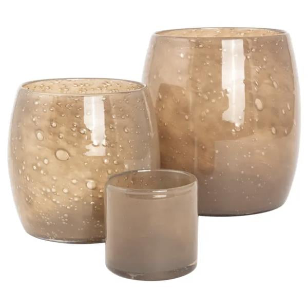 Lyslykt nøttebrun 18x17 cm