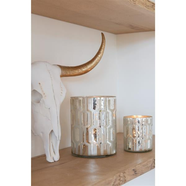 Tealight holder silver 9.5 cm