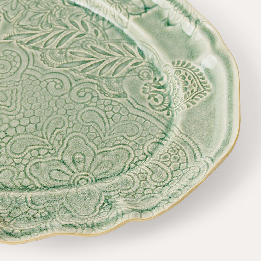 Serveringsfat ovalt 49x32 cm Antique