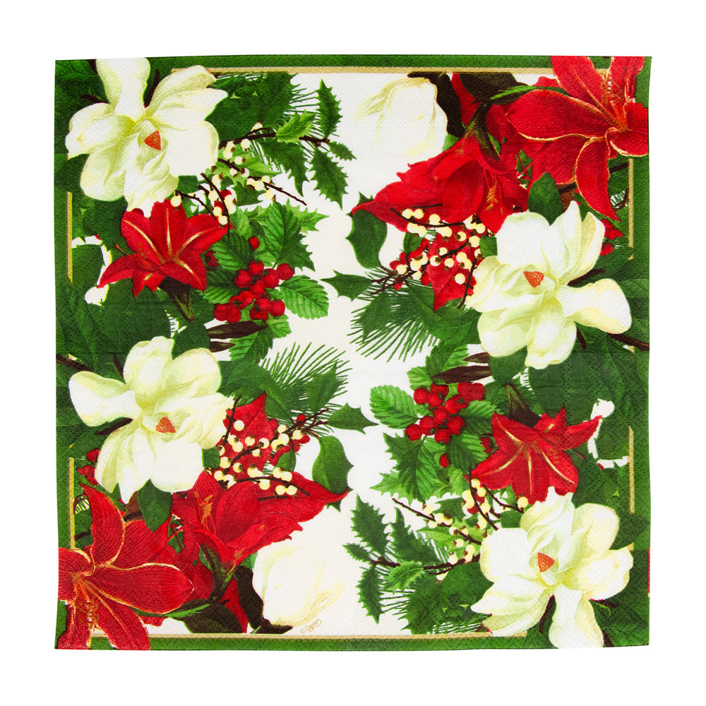 Serviett kaffe Christmas Garden