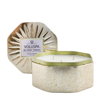 Blond Tabac Octagon Tin Candle 40 Hours