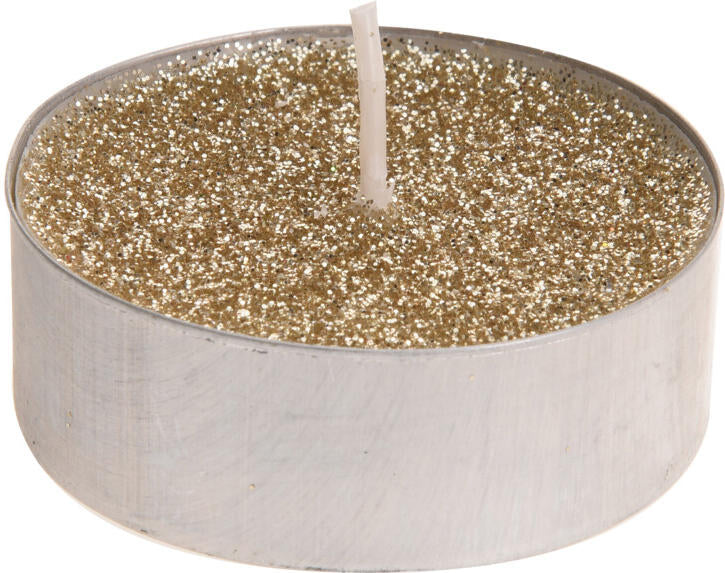 Telys gull m/glitter 8 pk