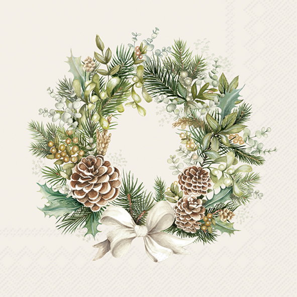 Napkin Lunch Wreath of the Forest