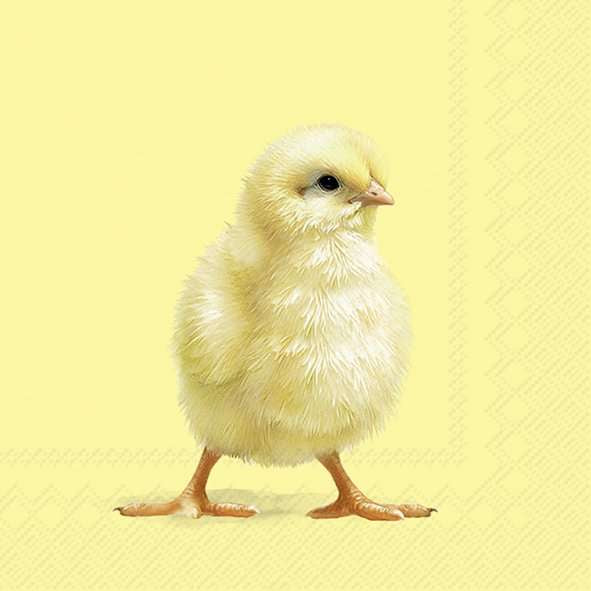Serviett lunch Easter Chick yellow