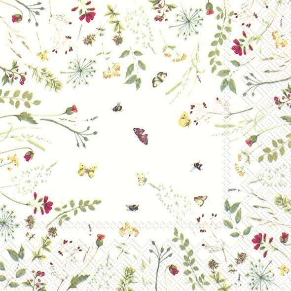 Serviett lunch light flowers