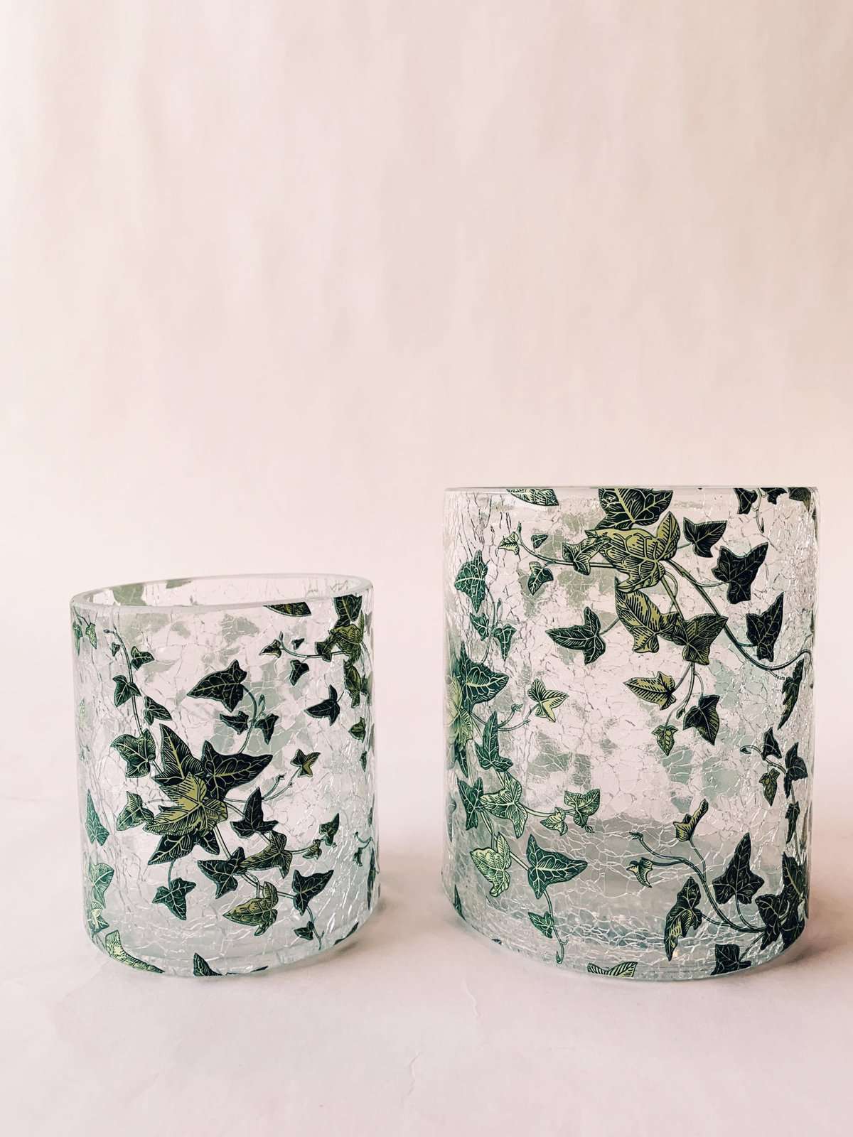 Lysglass eføy 9x10 cm