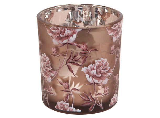 Lysglass peon rosa 7,3x8 cm