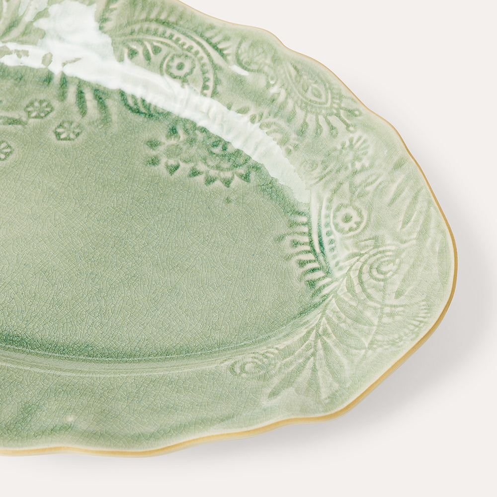 Serveringsfat ovalt 40x25 cm Antique
