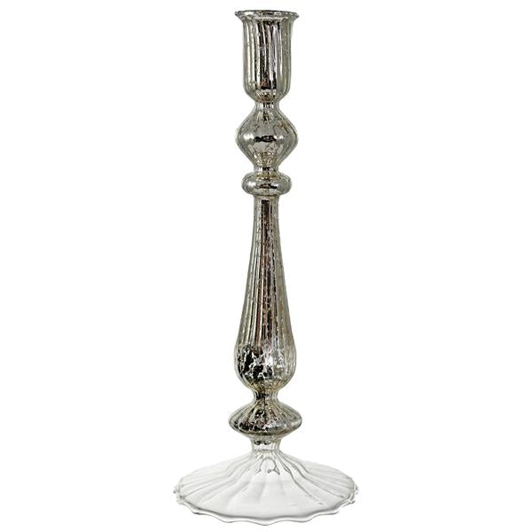 Candle holder antique silver 25.5 cm