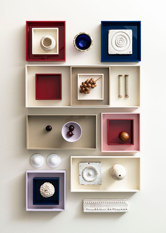 Lacquered cream tray 40x40 cm