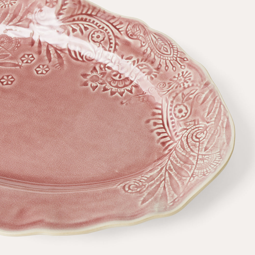 Serveringsfat ovalt 40x25 cm Old Rose