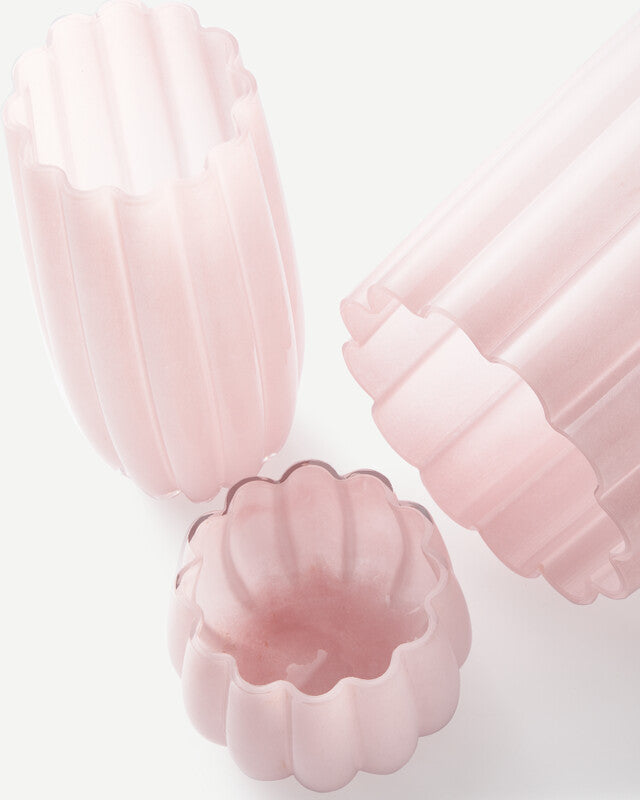 Melon vase pink M