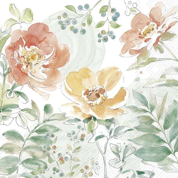 Napkin lunch Soft Petal Flowers