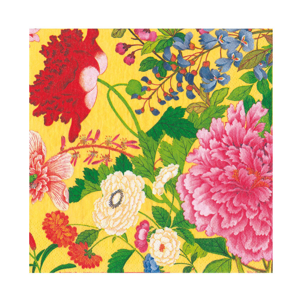 Napkin Lunch Profusion of Flowers yellow