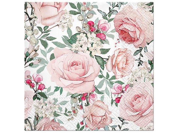 Serviett Lunch Gorgeous Roses 20 stk