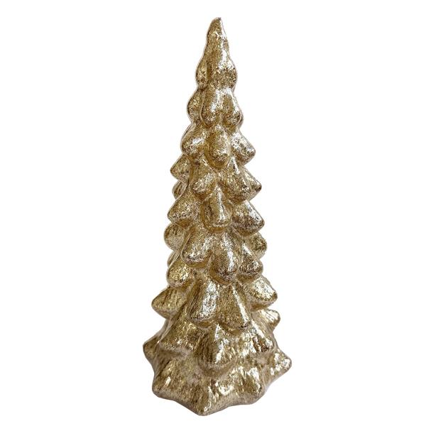 Christmas tree gold w/glitter 25 cm