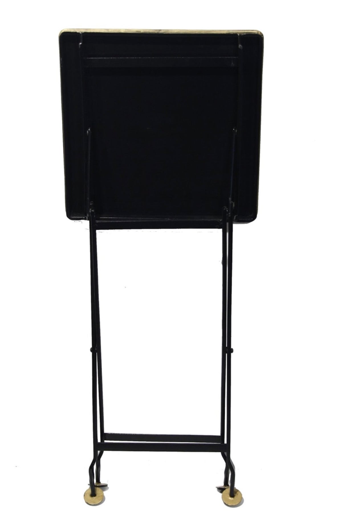 Sidebord firkantet Svart med gull 61 cm