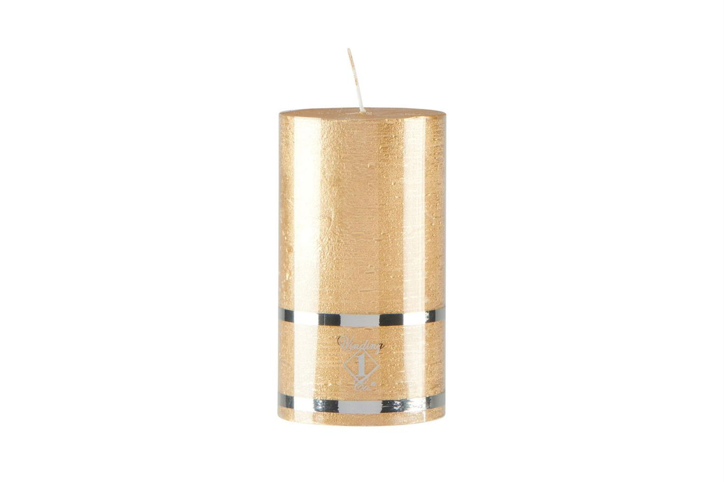 Pillar candle gold 7x8.5 cm