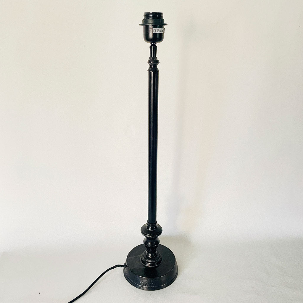 Table lamp black with shade 70 cm