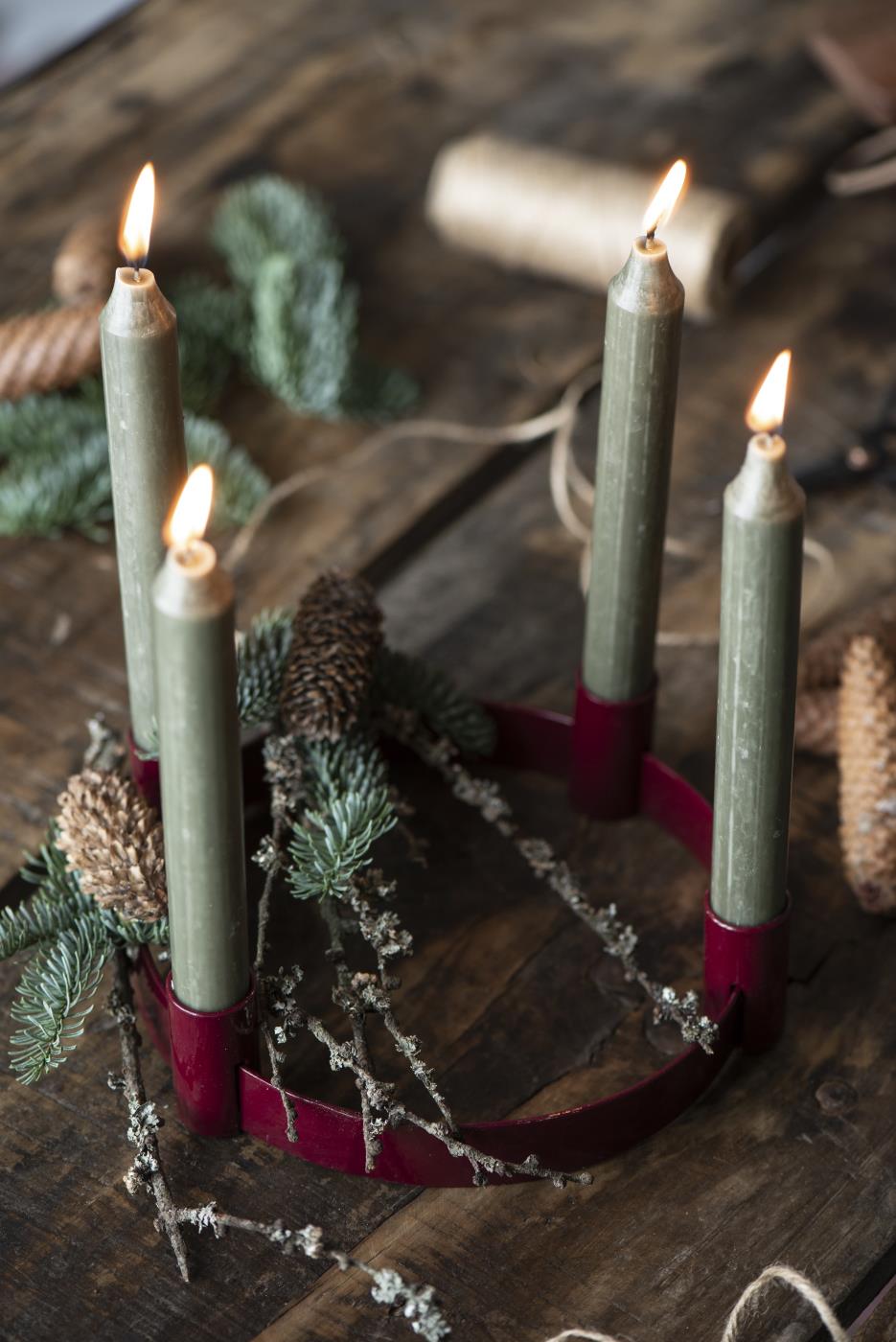 Kronelys skogsgrønn 18 cm