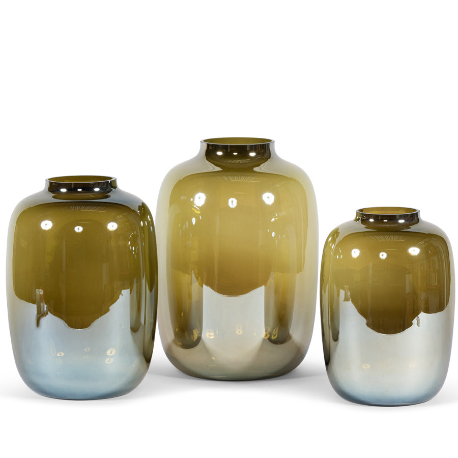 Vase Bulb luster olive 35 cm