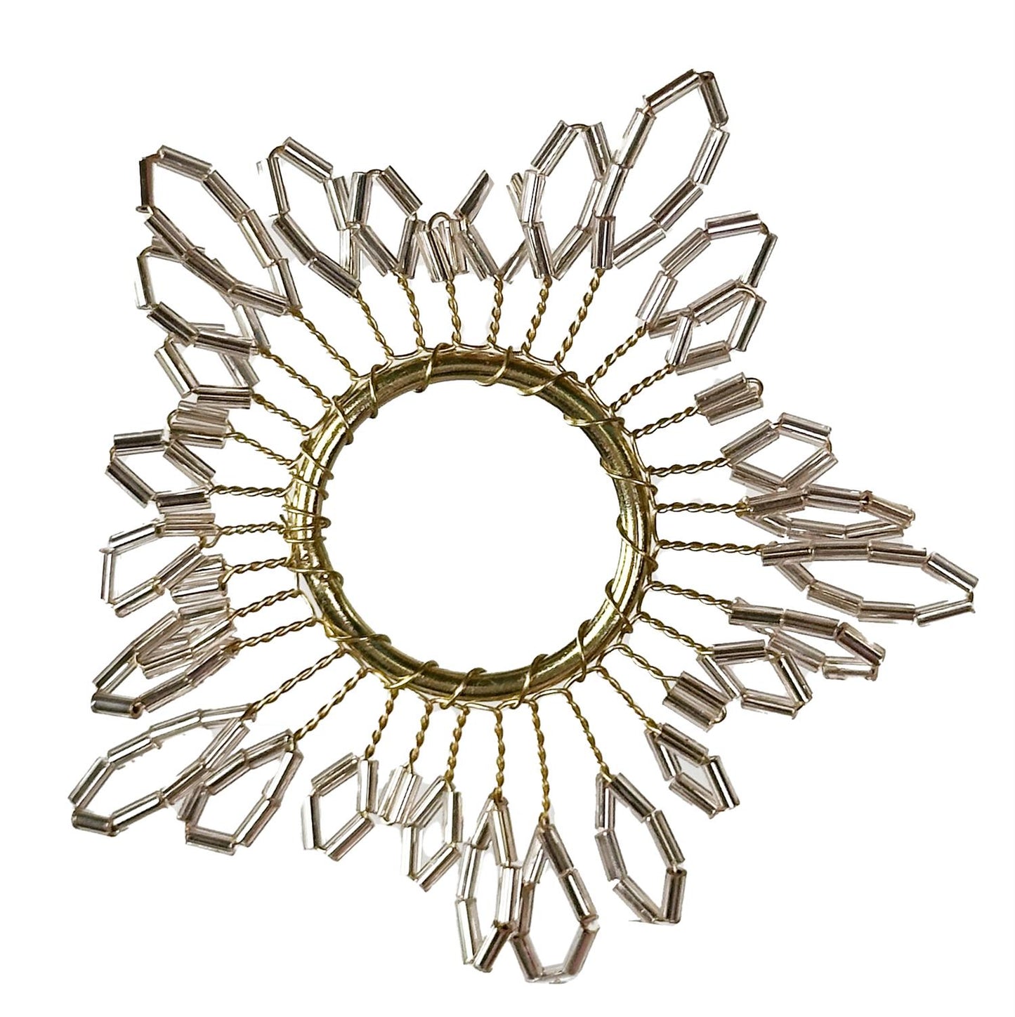 Candle collar pillar candle Champagne