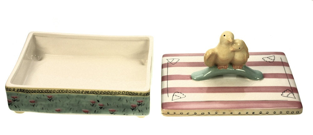 Dekor boks fugler 20x16 cm
