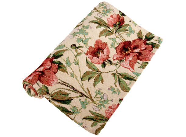 Jacquard Runner floral cream 33x100 cm
