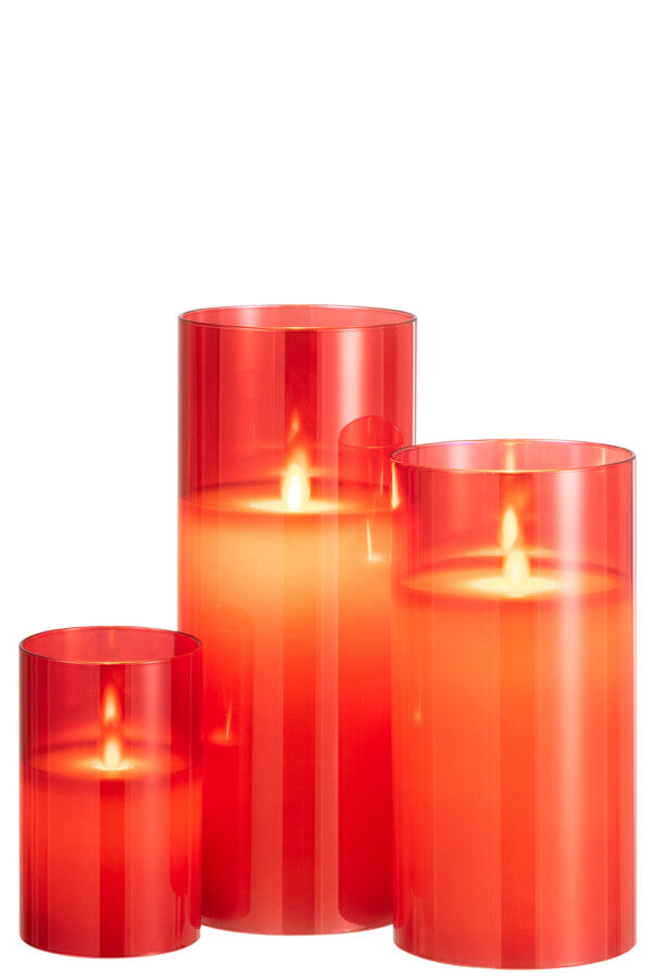 LED lampe shining glass red