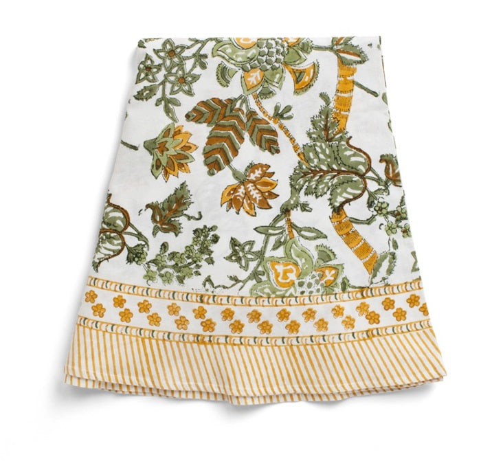 Tablecloth Floral ochre round 220 cm