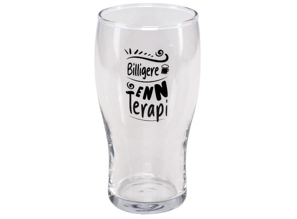 Ølglass m/åpner Billig...terapi 500 ml