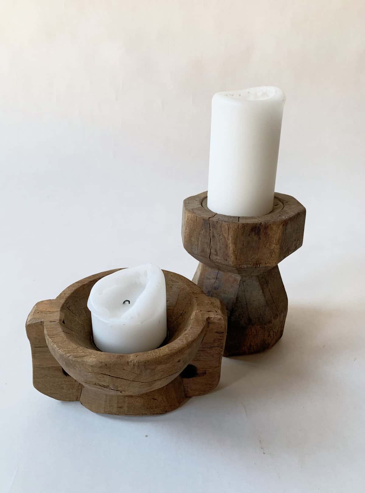 Vintage candle holder 10 cm