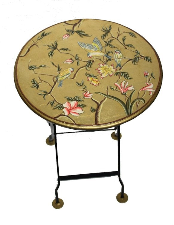 Chinoiserie side table gold 61 cm