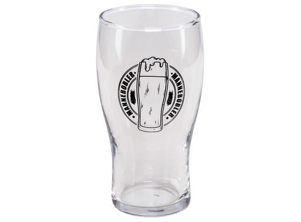 Ølglass m/åpner Mannebobler 500 ml