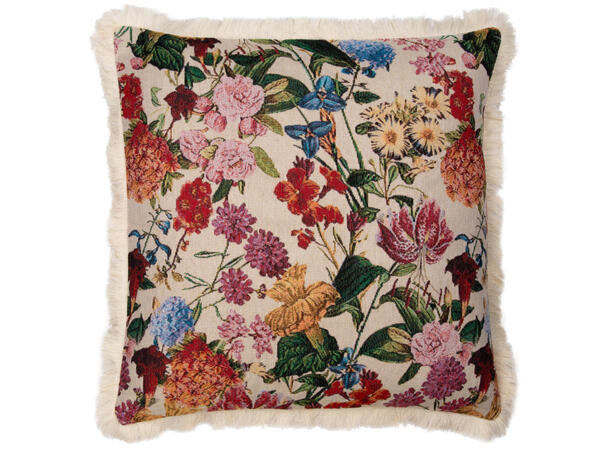 Putetrekk Jaquard blomstret 45x45 cm