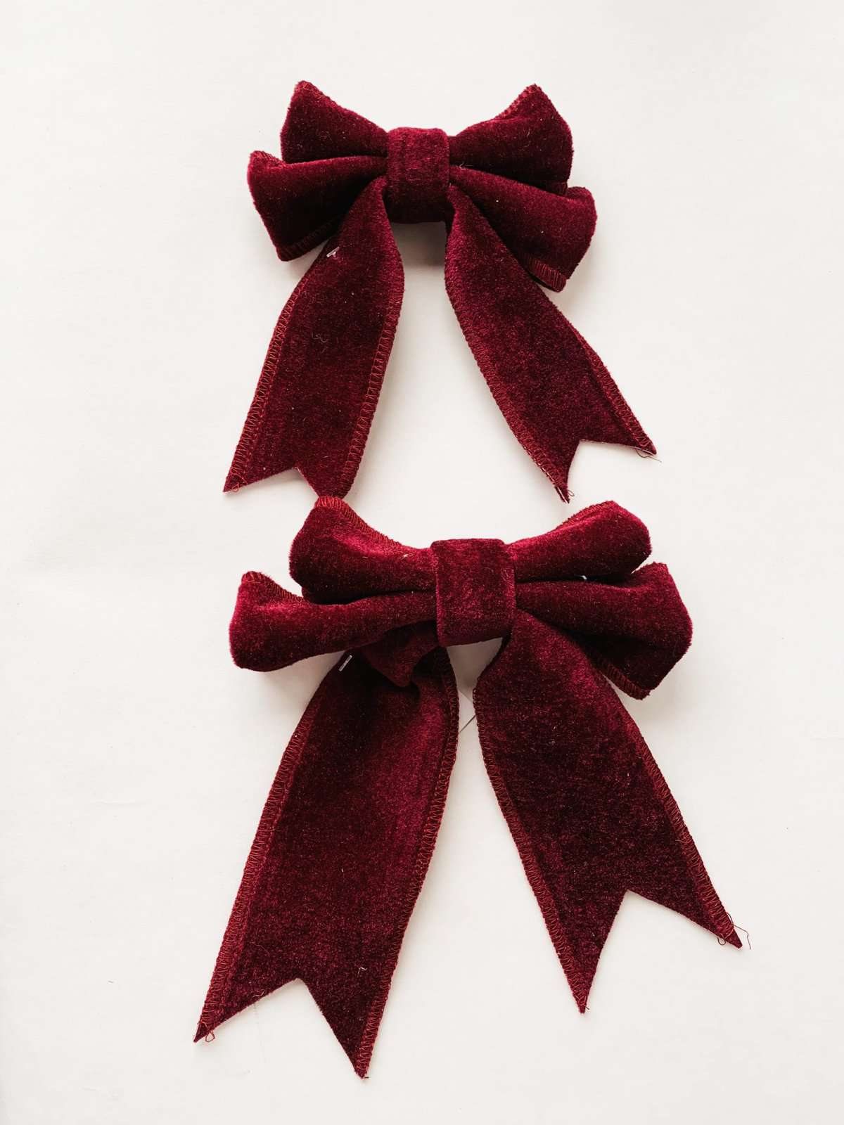 Velvet Bow Christmas Ornament 12x15 cm