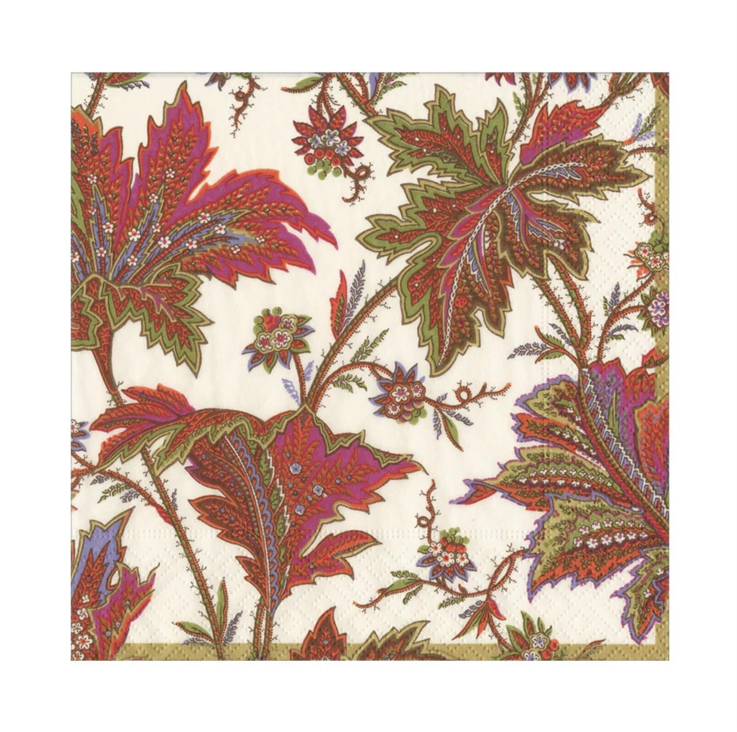 Serviett lunch Paisley leaves ivory