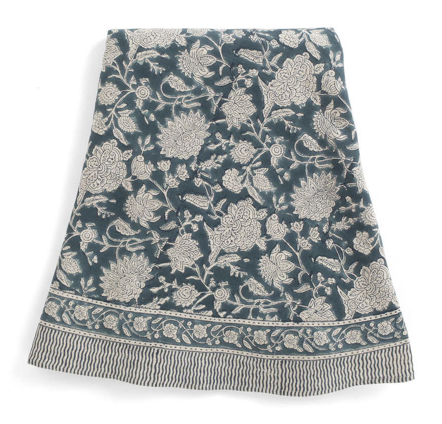 Duk Indian Rose Denim Blue Rund 220 cm