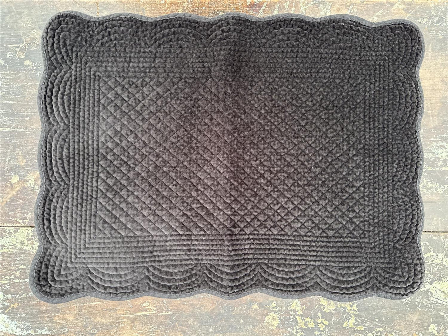 Spisebrikke velour Black 35x50 cm