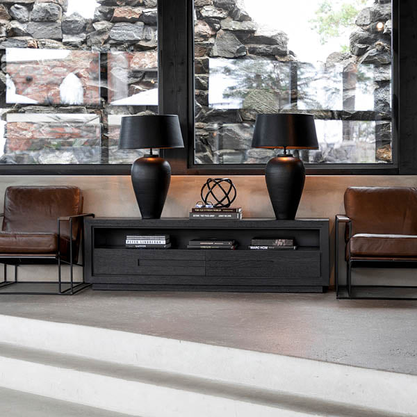 Florence bordlampe m/sort skjerm