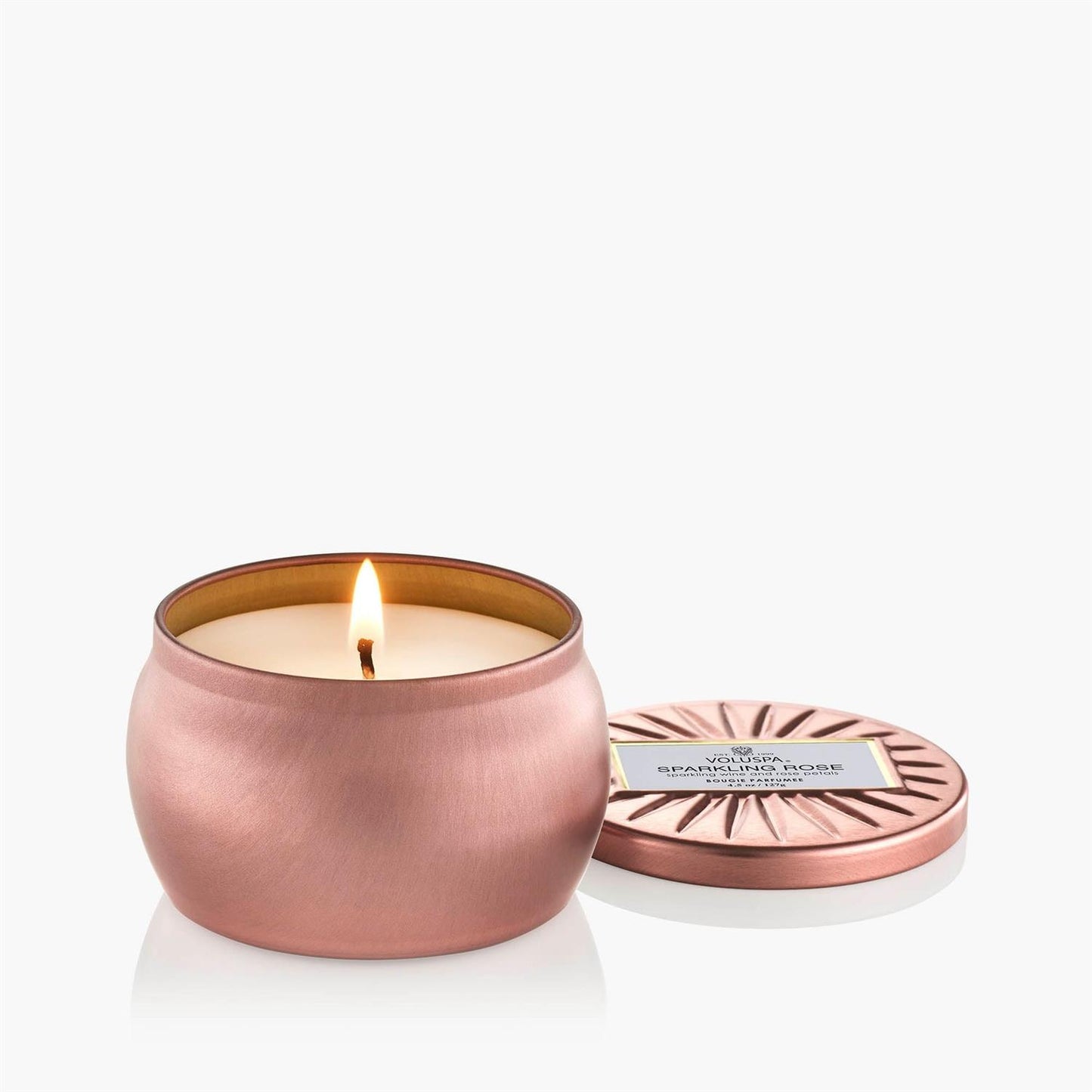 Sparkling Rose Mini Tin Candle 25 Timer