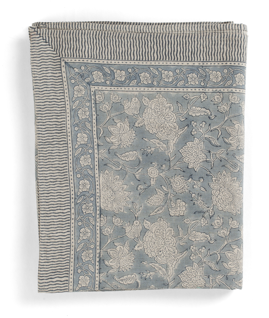 Tablecloth Indian Rose Dusty Blue 150x230 cm